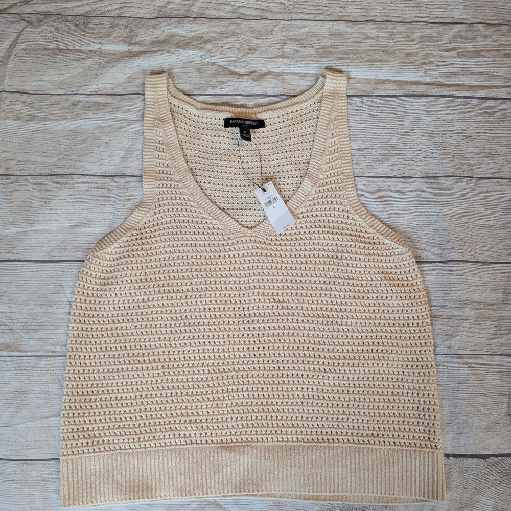 Banana Republic Cream Knit Tank Top